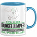 Bungee-Jumper Geschenk Tasse Ich Bin Bungee-Jumper Aber Sag Doch Einfach Superheld Lustige Geschenkdiee für Bungee-Jumper Kaffee-Becher Blau Trendation