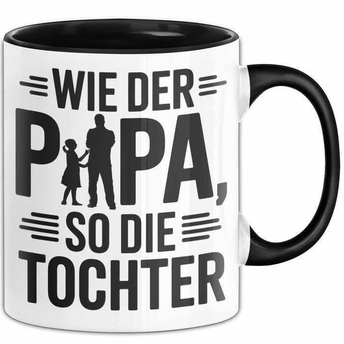 Papa Vatertag Tasse Becher Geschenk Lustige Geschenkidee Spruch Wie Der Papa So Die Tochter Trendation