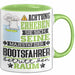 Bootsfahrer Geschenk Tasse Lustiger Spruch Erheben Sie Sich Der Bootsfahrer Betritt den Raum Grün Trendation