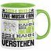 Live-Musik-Fan Geschenk Tasse Lustige Geschenkdiee für einen Live-Musik-Fan Geburtstag Ich Bin Live-Musik-Fan Ich Kann Es Dir Erklären Aber Nicht Für Dich Verstehen Grün Trendation