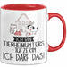 Geschenk für Tierheimunterstützerin Tasse Lustige Geschenkidee Geburtstag Ich Bin Tierheimunterstützerin Ich Darf Das Rot Trendation