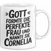 Cornelia Tasse Geschenk Gott Formte Die Perfekte Frau Cornelia Geschenkidee Weiß Trendation