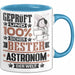 Astronom Geschenk Lustiger Spruch für Astronom Geschenkidee Bester Astronom Der Welt Blau Trendation