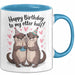Romantisches Paar Geburtstagsfeier Tasse Geschenk Lustige Geschenkidee Spruch Alles Gute Zum Geburtstag Für Meine Otter Hälfte Blau Trendation