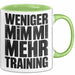 Fußballtrainer Fußballteam Tasse Geschenk Lustige Geschenkidee Spruch Weniger Mimimi Mehr Training Grün Trendation
