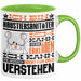 Haustiersanitäter Geschenk Kaffee-Tasse Geschenkidee für Haustiersanitäter Ich Bin Haustiersanitäter Ich Kann Es Dir Erklären Jedoch Nicht Für Dich Verstehen Spruch Lustig Grün Trendation
