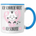 Ich Schnarche Nicht Ich Schnurre Tasse Geschenk Frauen Katzenliebhaber Geschenkidee Blau Trendation