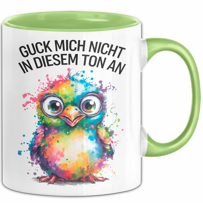Sarkasmus Tasse Geschenkidee Schau Mich Nicht An Humor Fan Grün Trendation