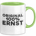 Ernst Tasse Original 100% Ernst Geschenk Grün Trendation
