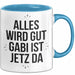 Gabi Tasse Geschenk Alles Ist Gut Gabi Ist Jetz Da Geschenkidee Becher mit Name Blau Trendation