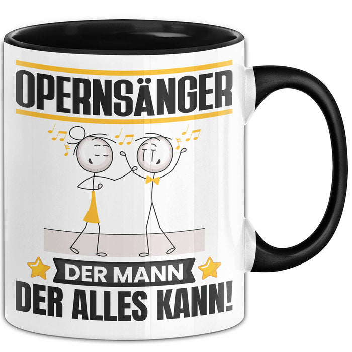 Opernsänger Tasse Geschenk für Opernsänger Der Mann Der Alles Kann Geschenkidee zum Geburtstag Schwarz Trendation