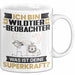 Wildtierbeobachter Tasse Geschenk für Wildtierbeobachter Geburtstag Lustiger Spruch Kaffee-Becher Was Ist Deine Superkraft Weiß Trendation