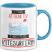 Kitesurferin Tasse Geschenk Becher Stark Attraktiv Furchtlos Kitesurferin Lustige Geschenkidee Blau Trendation