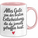 Romantisches Paar Jahrestagsfeier Tasse Geschenk Lustige Geschenkidee Spruch Alles Gute Von Der Besten Entscheidung Rosa Trendation
