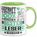 Leser Geschenk Lustiger Spruch für Leser Geschenkidee Bester Leser Der Welt Grün Trendation