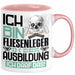 Fliesenleger Ausbildung Tasse Geschenk Ich Bin Fliesenleger In Der Ausbildung Ich Darf Das Geschenkidee Spruch Rosa Trendation