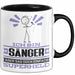 Sänger Geschenk Tasse Ich Bin Sänger Aber Sag Doch Einfach Superheld Lustige Geschenkdiee für Sänger Kaffee-Becher Schwarz Trendation