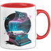 Sci Fi Autor Tasse Geschenkidee für Zukunftswelten Rot Trendation