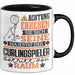 Curlingspieler Geschenk Tasse Lustiger Spruch Erheben Sie Sich Der Curlingspieler Betritt den Raum Schwarz Trendation