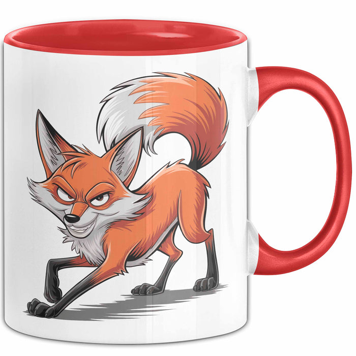 Fuchs Liebhaber Tasse Geschenkidee Schlauer Tierfan Geschenkidee Lustig Rot Trendation