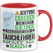 Tauchlehrer Geschenk Tasse Lustiger Spruch Erheben Sie Sich Der Tauchlehrer Betritt den Raum Rot Trendation