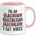 Elektriker Tasse Geschenk Im An Electrician I Cut Wires Geschenkidee Beruf Rosa Trendation