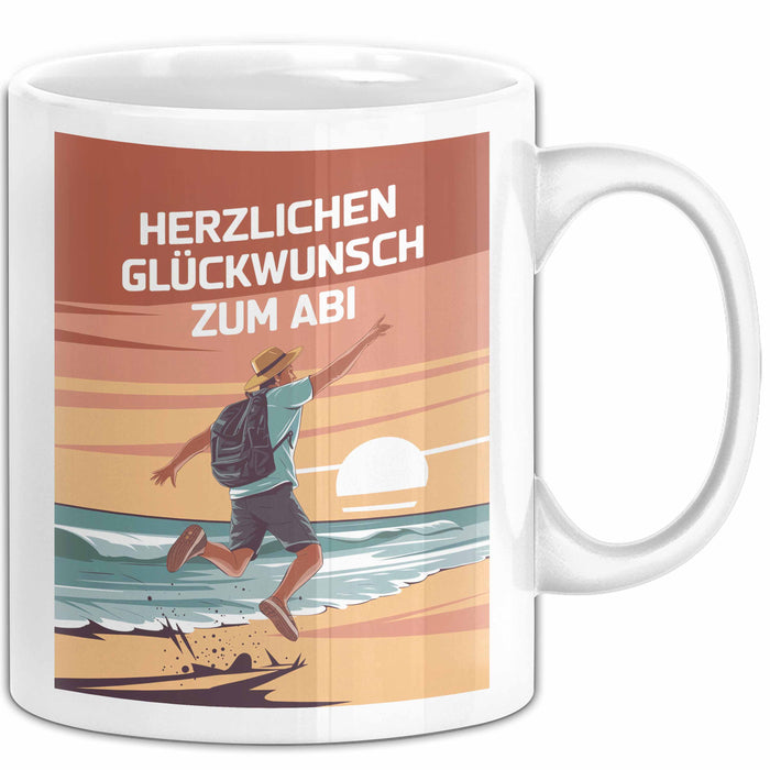 Schüler Abschluss Tasse Geschenk Lustige Geschenkidee Spruch Herzlichen Glückwünsche Zum Abi Weiß Trendation