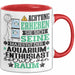 Aquarium-Enthusiast Geschenk Tasse Lustiger Spruch Erheben Sie Sich Der Aquarium-Enthusiast Betritt den Raum Rot Trendation