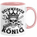 Heimwerker Geschenk Tassen Partner-Tassen Kaffee-Becher Heimwerker König Männer Rosa Trendation