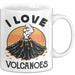 Vulkan Liebhaber Tasse Geschenk I Love Volcanoes Becher Weiß Trendation