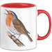 Rotkehlchen Vogel Beobachtet Singvögel Tasse Geschenk Lustige Geschenkidee Spruch Rot Trendation