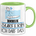 Geschenk für Surferin Tasse Lustige Geschenkidee Geburtstag Ich Bin Surferin Ich Darf Das Grün Trendation