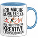Tanzen Tänzer Tasse Geschenk Ich mache keine Fehler Geschenkidee Lustig Blau Trendation
