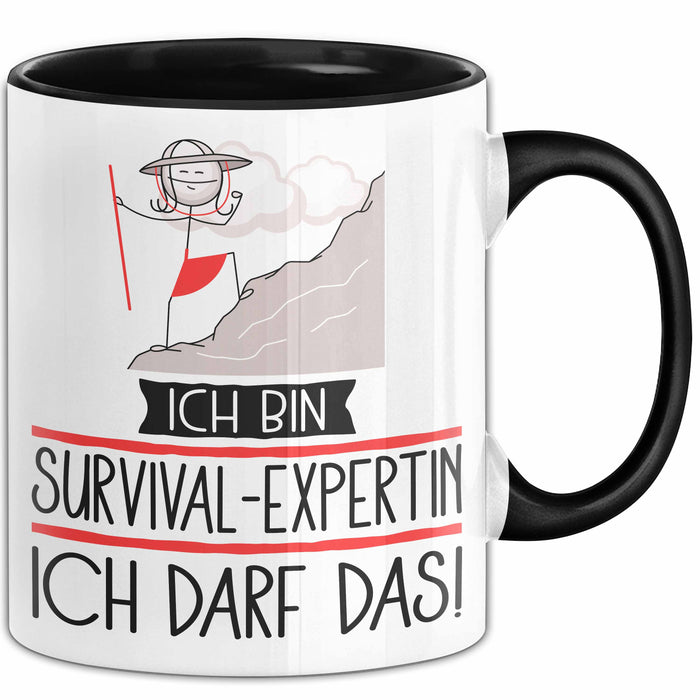 Geschenk für Survival-Expertin Tasse Lustige Geschenkidee Geburtstag Ich Bin Survival-Expertin Ich Darf Das Trendation