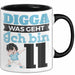 Digga Ich Bin 11 Tasse Jungs Geschenk 11. Geburtstag Lustig Schwarz Trendation