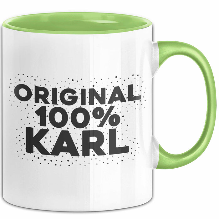 Karl Tasse Original 100% Karl Geschenk Grün Trendation