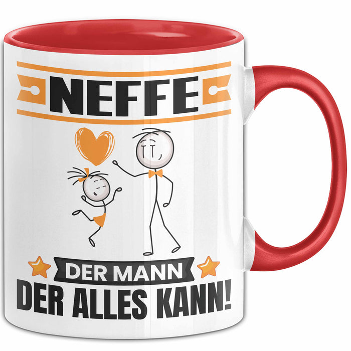 Neffe Tasse Geschenk für Neffe Der Mann Der Alles Kann Geschenkidee zum Geburtstag Rot Trendation