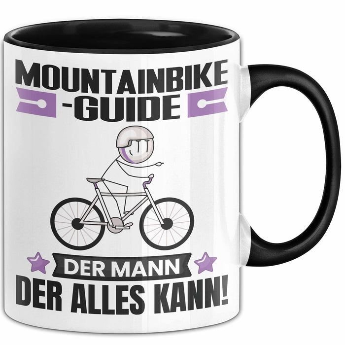Mountainbike-Guide Tasse Geschenk für Mountainbike-Guide Der Mann Der Alles Kann Geschenkidee zum Geburtstag Schwarz Trendation
