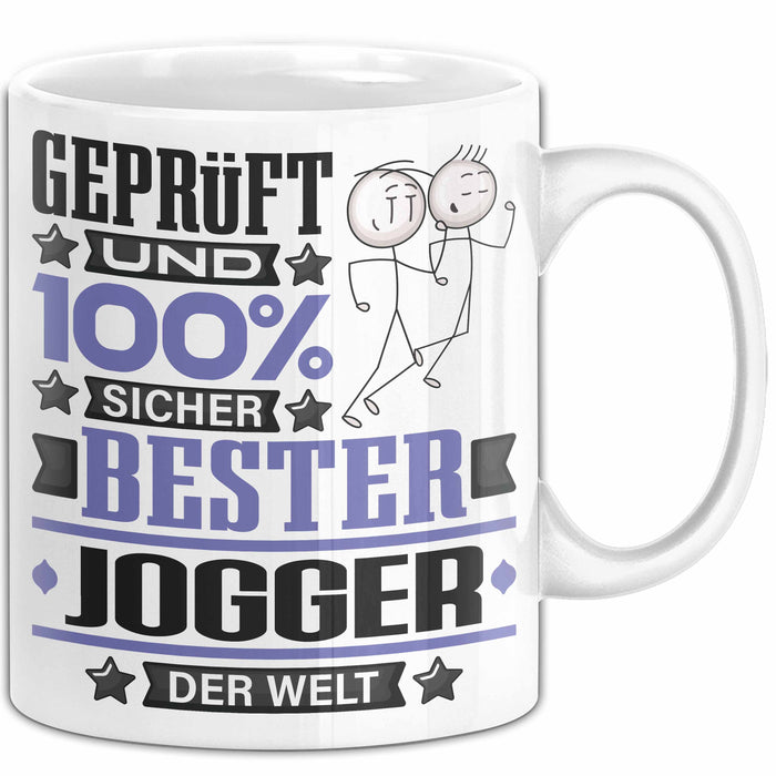 Jogger Geschenk Lustiger Spruch für Jogger Geschenkidee Bester Jogger Der Welt Weiß Trendation