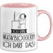 Geschenk für Musikbloggerin Tasse Lustige Geschenkidee Geburtstag Ich Bin Musikbloggerin Ich Darf Das Rosa Trendation
