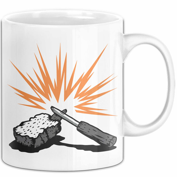 Bushcraft Fan Tasse Geschenkidee Naturfertigkeiten Liebhaber Weiß Trendation