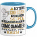 Comic-Sammler Geschenk Tasse Lustiger Spruch Erheben Sie Sich Der Comic-Sammler Betritt den Raum Blau Trendation
