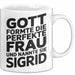 Sigrid Tasse Geschenk Gott Formte Die Perfekte Frau Sigrid Geschenkidee Weiß Trendation