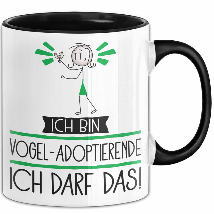 Geschenk für Vogel-Adoptierende Tasse Lustige Geschenkidee Geburtstag Ich Bin Vogel-Adoptierende Ich Darf Das Trendation