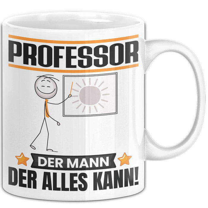 Professor Tasse Geschenk für Professor Der Mann Der Alles Kann Geschenkidee zum Geburtstag Weiß Trendation