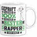 Rapper Geschenk Lustiger Spruch für Rapper Geschenkidee Bester Rapper Der Welt Weiß Trendation