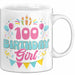 100. Geburtstag Tasse Frauen Mädchen Geschenkidee Lustig 100 Birthday Girl Lustiger Spruch Mutter Mama Oma Weiß Trendation
