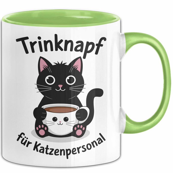 Katzen Tasse Geschenk Trinknapf Fuer Katzenpersonal Geschenkidee Lustig