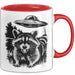 UFO Aliens Tasse Geschenk Waschbär Alien Sci Fi Liebhaber Rot Trendation
