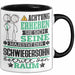 Schwiegersohn Geschenk Tasse Lustiger Spruch Erheben Sie Sich Der Schwiegersohn Betritt den Raum Schwarz Trendation